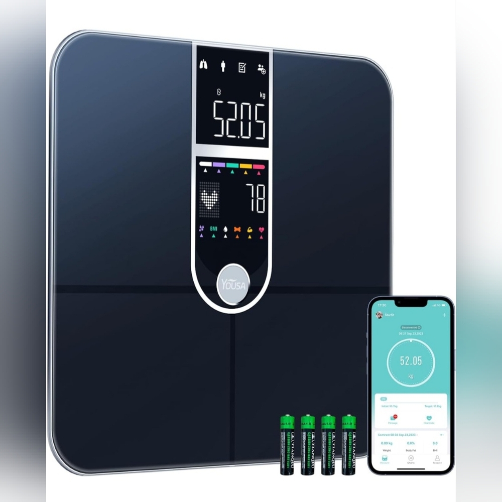 YOUSA Weight Scale Bathroom Scales for Weight VA Large Screen Smart Scale‎
